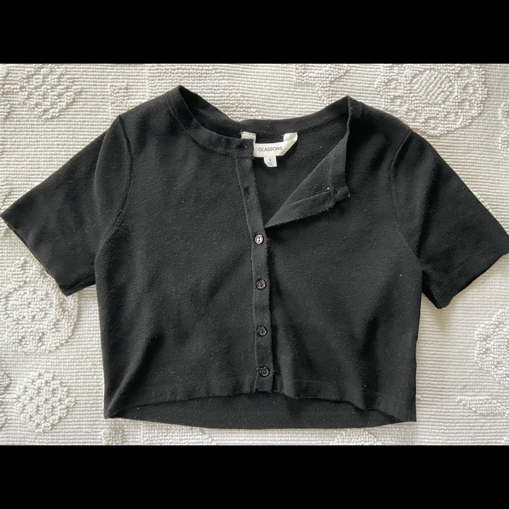 Glassons Cropped Button Up Tee